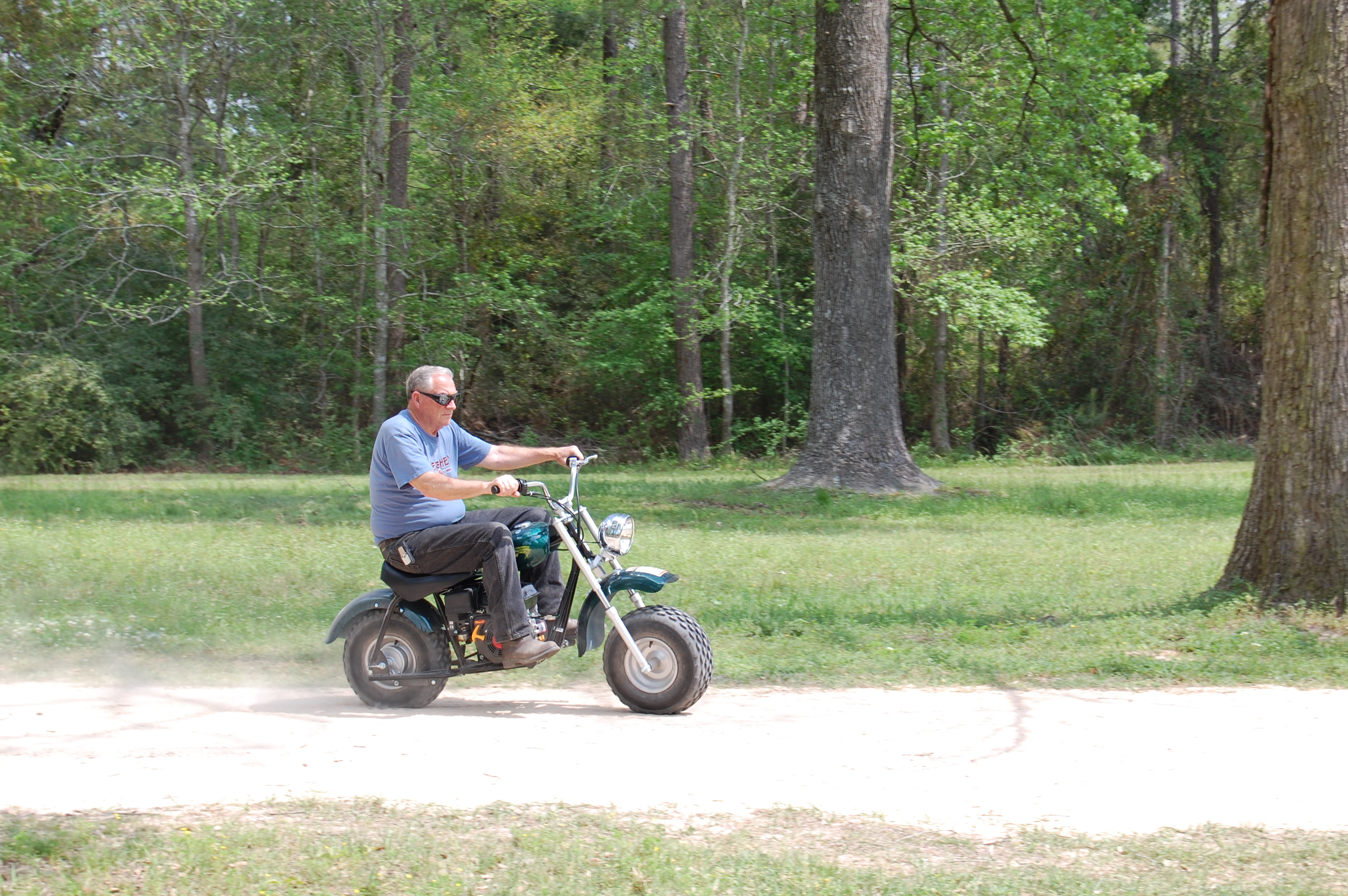Dad on Mini-bike