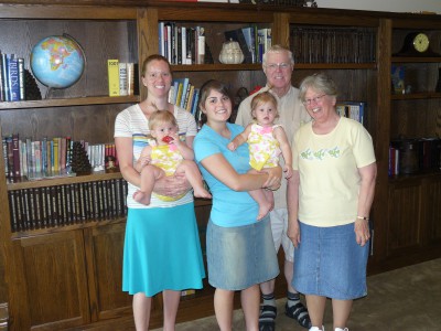 Karla, Aubrey, Ron and Anna Furrow with twins