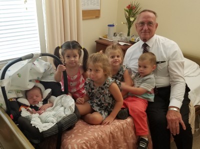 George with 5 grandkids